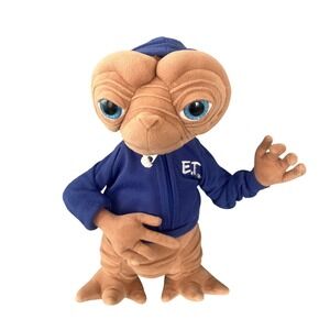 ET The Extra-Terrestrial Plush Alien in Blue Hoodie Zip Up Stuffed Toy 12 Inch